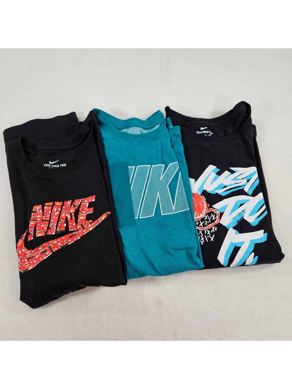 Lot of 3 Nike Mens XXL T Shirts Dri Fit Just Do It Graphic Logo Tees 2XL